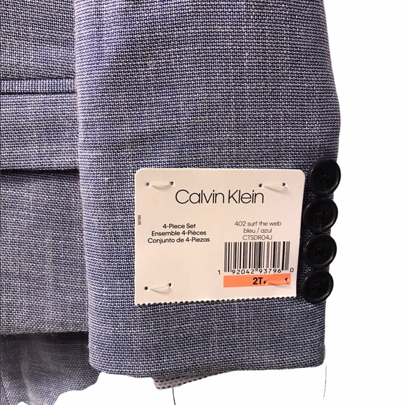 🆕 Calvin Klein 4pc Blue Toddler Suit - Picture 5 of 6